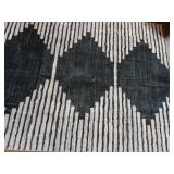 HelloTree Area Rug for Living Room 5x7 Washable Geometric Moroccan Rug Stripe Farmhouse Bohemian Minimalistic Non Slip Non Shedding Ultra Thin Soft Rug for Bedroom Office DiningRoom Nursery-Black - Re