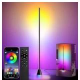 Smart LED Corner Floor Lamp with App Control - Retail: $29