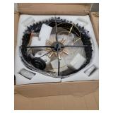 Modern Black Crystal Round Chandelier - Retail: $162