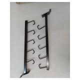 10-Pack Wall-Mounted Metal Rack with Multiple Hooks - Retail: $15