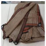 Retro Brown Striped Awning Fabric - Retail: $45