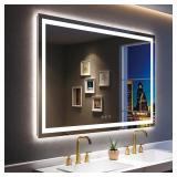 Modern LED Bathroom Mirror with Backlight - 60x36 Retail: $579