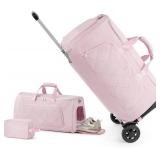 Rolling Garment Bag Set - Actual Color is Light Beige (see photos) & Doesn