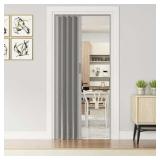 Techni Home Loft Series 48  W Premium Double Walled Foldable Accordion Doors  Grey 32\" to 48\"W x 80\"H - Retail: $113