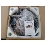 19\" Farmhouse Caged Flush Mount Ceiling Fan with Light - Retail: $99