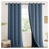 Stone Blue Thermal Blackout Curtains - Retail: $36