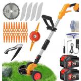 Cordless Electric Weed Wacker Kit with Accessories - Item Recieved Will Be Green - Retail: $109