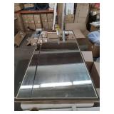 Modern Arched Floor Mirror with Gold Frame - Retail: $168