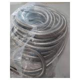 100ft Stainless Steel Garden Hose with Spray Nozzle - Retail: $45