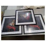 Modern 21 5/8 x 21 5/8 Black Picture Frame Set - Retail: $25