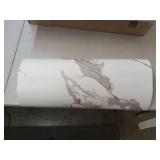 White Marble Peel and Stick Roll - Retail: $44