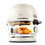 Fritaire Self Cleaning Glass Bowl Air Fryer Set, 4 Piece- Midnight - Retail: $286
