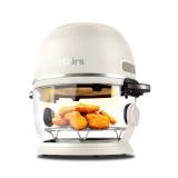 Fritaire Self Cleaning Glass Bowl Air Fryer Set, 4 Piece- Midnight - Retail: $286