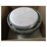 8-Inch Modern Ceramic Planter with Frost Glaze - Retail: $44