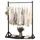 Industrial Metal Garment Rack - Item Varies Slightly (see photos)  - Retail: $165