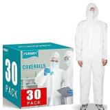 Furwey 30-Pack XXL Disposable Protective Coveralls - Retail: $95
