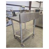 Stainless Steel Mobile Prep Table with Undershelf On Casters