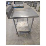 Stainless Steel Mobile Prep Table with Undershelf On Casters