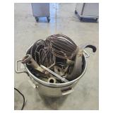 Commercial 20-Quart Stainless Steel Mixing Bowl with Wire Whip