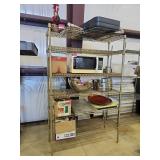 Commercial Gold Wire Shelving Unit