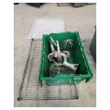Commercial Kitchen Wire Shelving Unit with Mixing Bowl Attachments