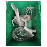 Commercial Kitchen Wire Shelving Unit with Mixing Bowl Attachments