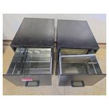 (2) Black Metal 2-Drawer Filing Cabinet