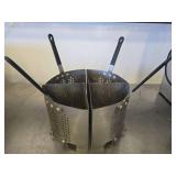 Commercial 4-Section Pasta Cooker Insert Basket Set