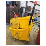 Commercial Yellow Mop Bucket with Wringer