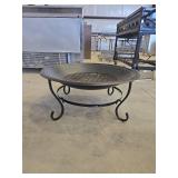 Outdoor Metal Fire Pit with Decorative Stand