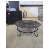 Outdoor Metal Fire Pit with Decorative Stand