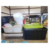 Commercial Storage Container Lot with Bin Lids