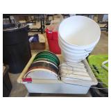 Commercial Storage Container Lot with Bin Lids