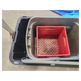 Commercial Storage Container Lot with Bin Lids