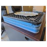 Silver Platter and (6) Plastic Bread Trays