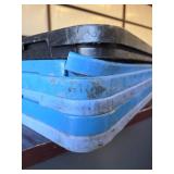 Silver Platter and (6) Plastic Bread Trays