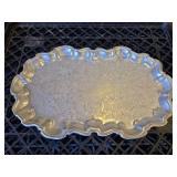 Silver Platter and (6) Plastic Bread Trays