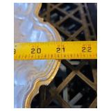 Silver Platter and (6) Plastic Bread Trays