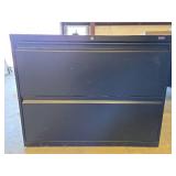 Black Metal 2-Drawer Alera File Cabinet