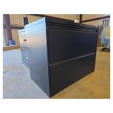 Black Metal 2-Drawer Alera File Cabinet