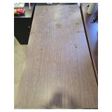 Desk with Metal Legs and built-in Filing Cabinets with Black Leather Chair