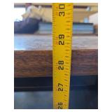 Desk with Metal Legs and built-in Filing Cabinets with Black Leather Chair