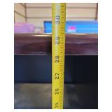 Metal Office Desk with Double Pedestal Drawers and Blue Chair