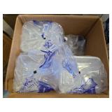 (4) Open Dart ClearPac Two-Compartment Nacho Trays - Cases of 500