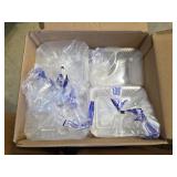 (4) Open Dart ClearPac Two-Compartment Nacho Trays - Cases of 500