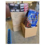 (9) Gas Grill Ceramic Briquettes Boxes, (3) Boxes Full of Gas Grill Ceramic Briquettes, (2) 6lb Grill Care Lava Rock Bags