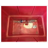 Large Red Rolling Ice Caddy