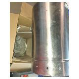 Universal 20-pound Stainless Steel (25-servings) Charcoal Barrel Smoker with Thermometer & Airlock system - 20.5"x 29.6" x - 15.5, 2 in 1 Vertical Grill and Smoker, Slow Cooking Barrel - Retail: $