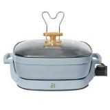 Beautiful 5 in 1 Electric Skillet - Expandable up to 7 Qt with Glass Lid  Cornflower Blue by Drew Barrymore