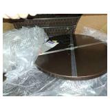 Better Homes & Gardens Colebrooke 37" Round 50,000 BTU Propane Gas Fire Pit Table with Glass Beads, Metal Lid and Protective Cover - Retail: $297